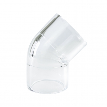 Rohrverbinder glasklar für 50mm - 45°